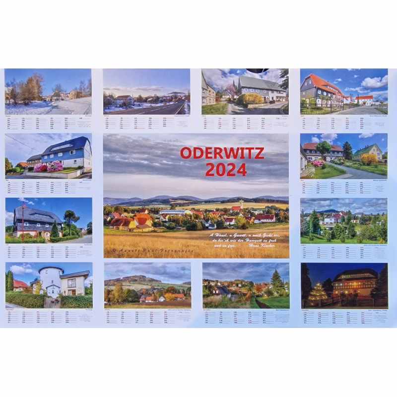 Wandkalender Oderwitz 2024 A4 Quer